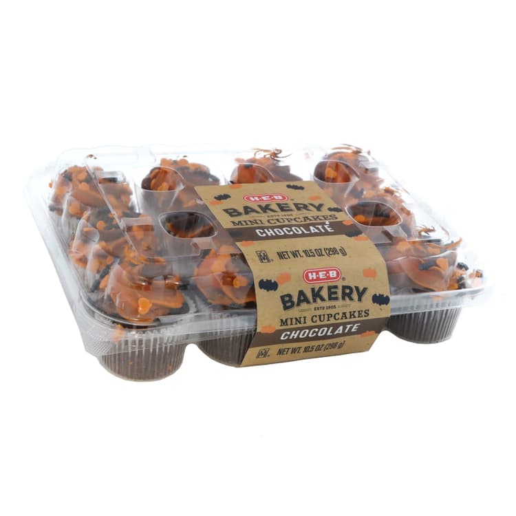 H-E-B Bakery Halloween Mini Chocolate Cupcakes