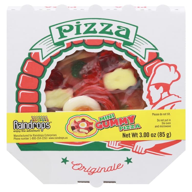 Raindrops Gummie Candy Pizza Small