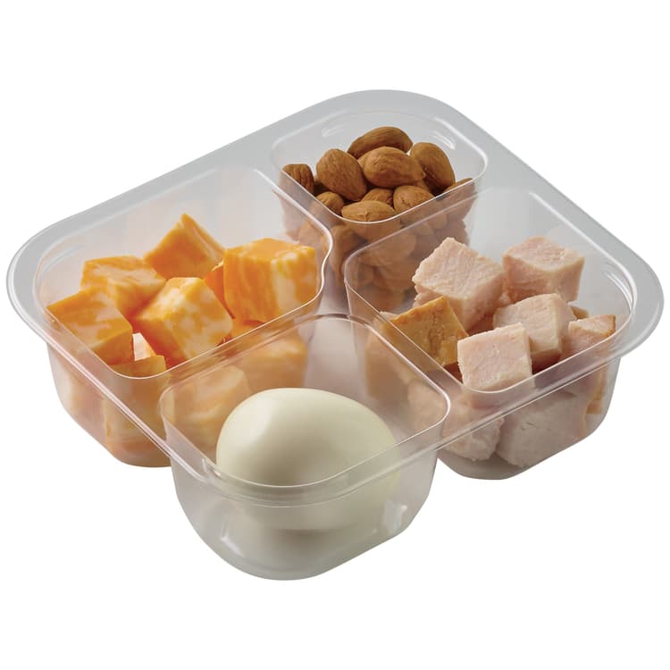 Meal Simple By H-E-B Snack Tray - Turkey, Cheese, Egg & Almonds