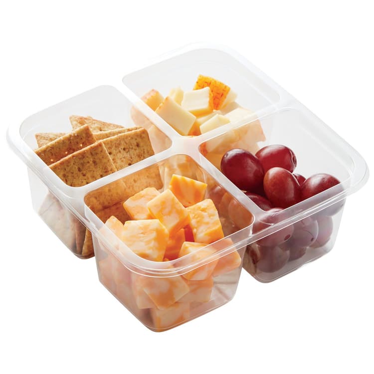 Meal Simple By H-E-B Snack Tray - Cheese, Wheat Crisps & Grapes