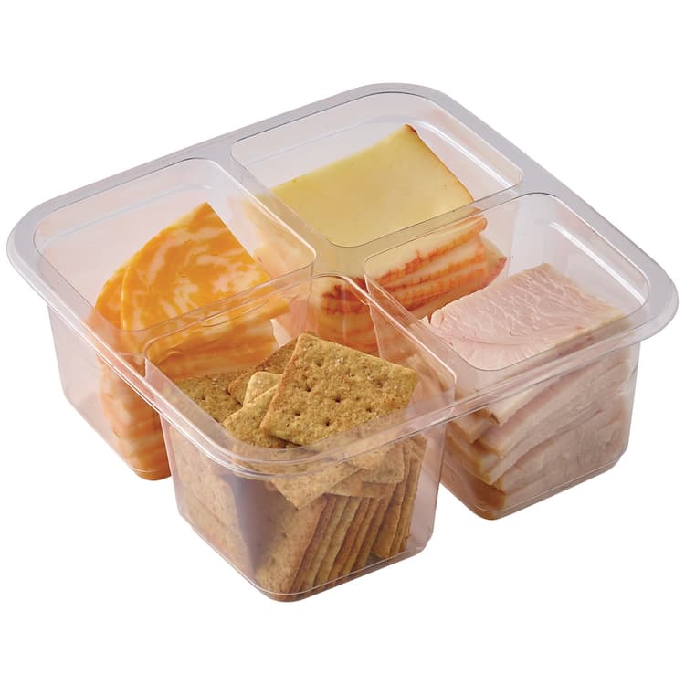Meal Simple By H-E-B Snack Tray - Turkey, Cheese & Wheat Crisps