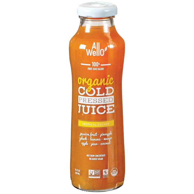 All Wello Juice, Cold Pressed, Organic, Tropical Escape