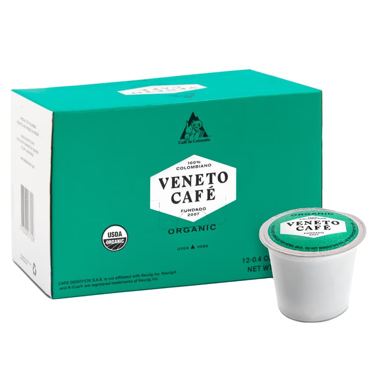 Veneto Cafe Organic Columbian Coffee Single Serve