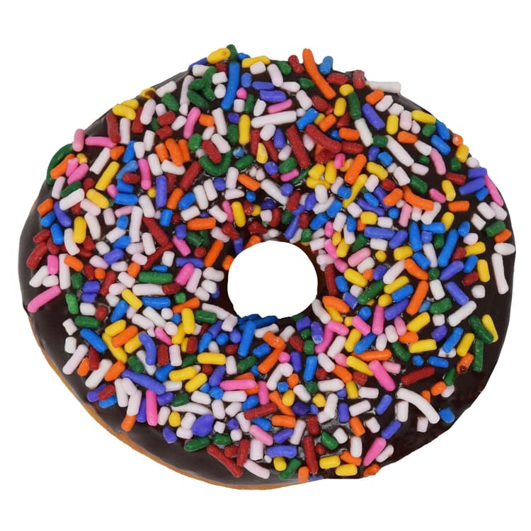 H-E-B Bakery Chocolate Iced Rainbow Sprinkle Yeast Donut