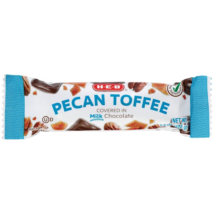 H-E-B Select Ingredients Milk Chocolate Pecan Toffee Bar