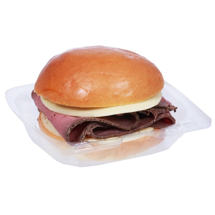 Meal Simple By H-E-B Roast Beef & Provolone Cheese Brioche Bun Sandwich