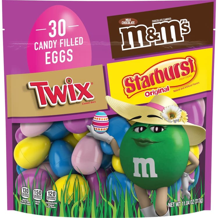 Mars Candy M&M'S Twix & Starburst Candy Filled Easter Eggs