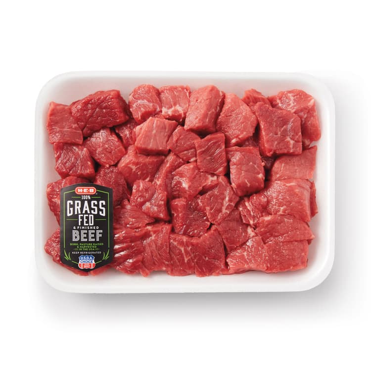 H-E-B Grass Fed & Finished Boneless Lean Beef Stew Meat