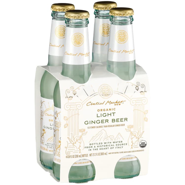 Central Market Organic Light Ginger Beer Bottles