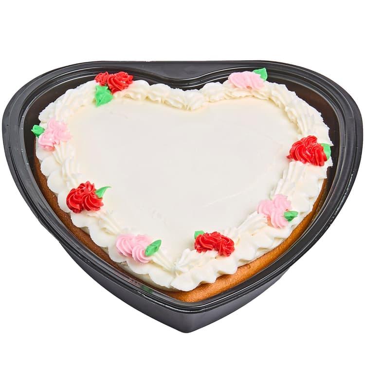 Baker Maid Heart-Shaped White Cake