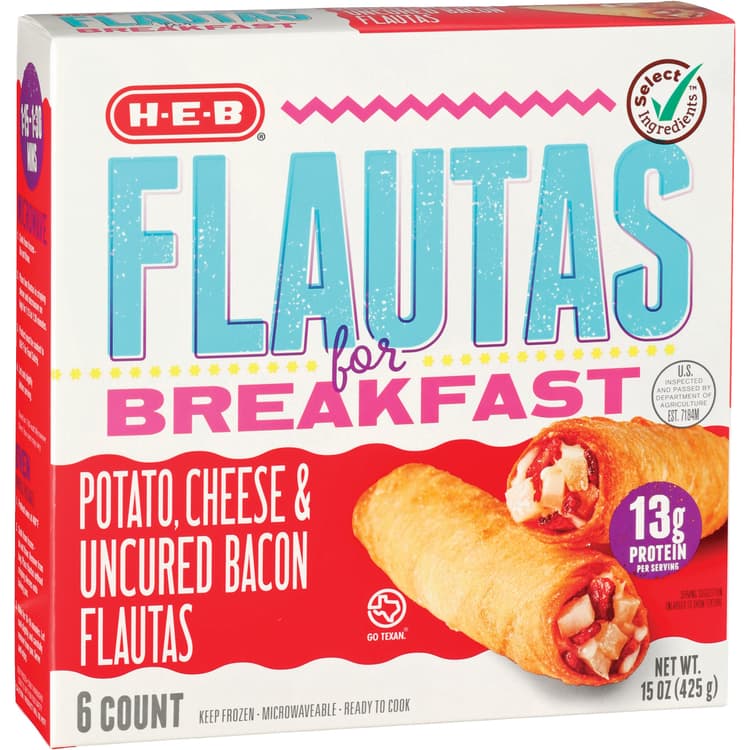H-E-B  Breakfast Flautas - Bacon, Potato & Cheese