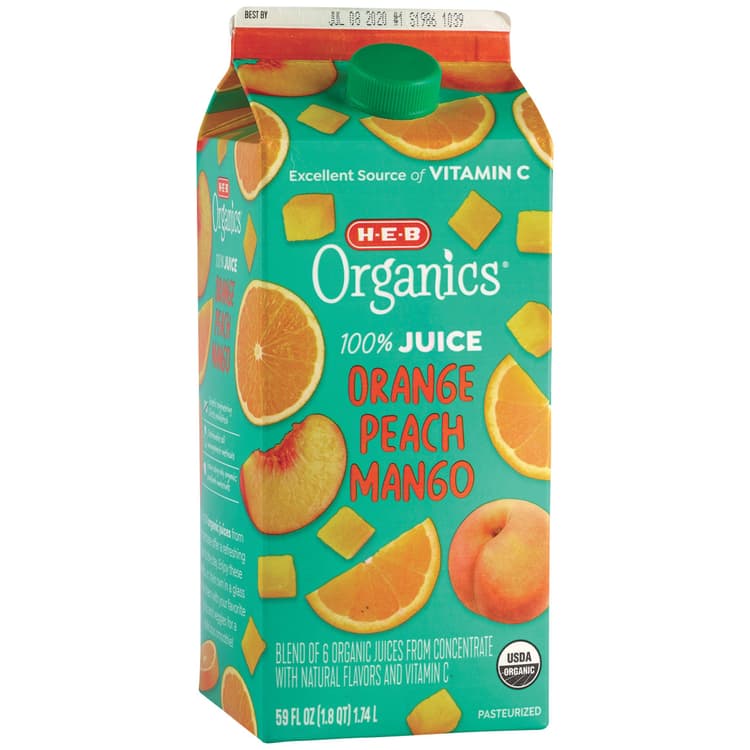 H-E-B Organics Orange Peach Mango Juice