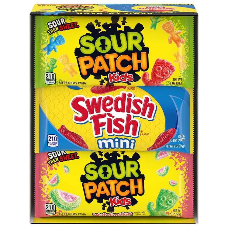 Mondelez International Inc. Swedish Fish Mini & Sour Patch Kids Candy Variety Pack