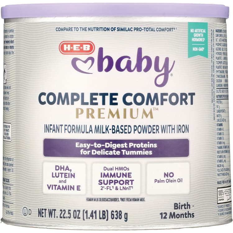 H-E-B Baby Complete Comfort Baby Infant Formula Milk-Based Powder With Iron