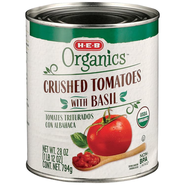 H-E-B Organics Crushed Tomatoes With Basil