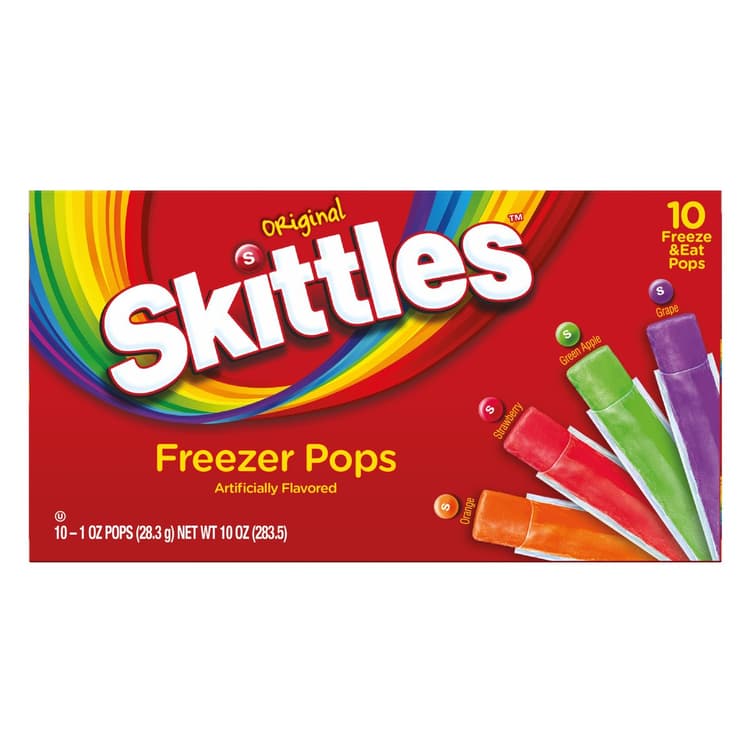 Skittles Freezer Pops, Assorted, Original