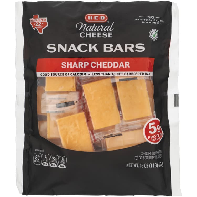H-E-B Sharp Cheddar Cheese Snack Bars