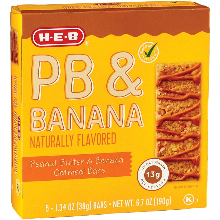 H-E-B Peanut Butter & Banana Oatmeal Bars