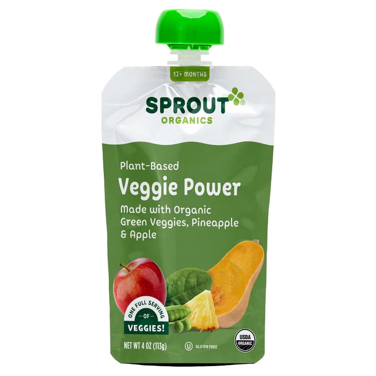Sprout Organics Veggie Power Pouch - Green Veggies Pineapple & Apple