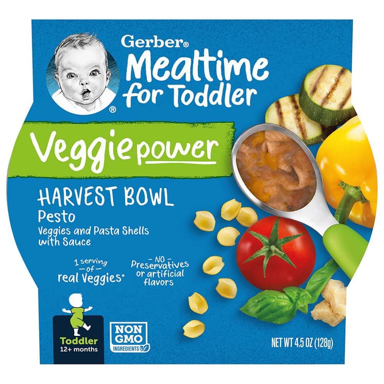 Gerber Mealtime For Toddler Veggiepower Harvest Bowl - Pesto