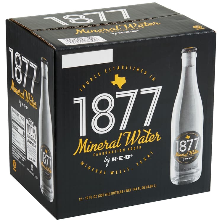 H-E-B 1877 Sparkling Mineral Water Bottles