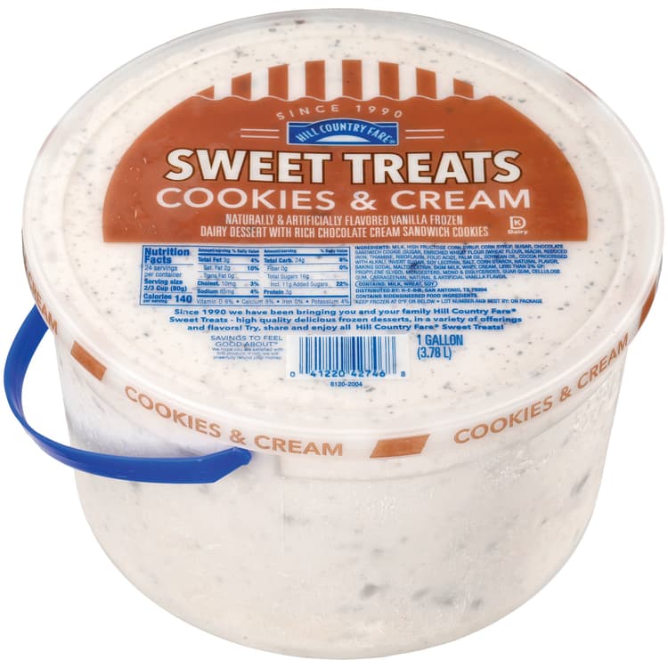 Hill Country Fare Sweet Treats Cookies & Cream Ice Cream