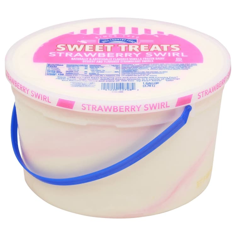 Hill Country Fare Sweet Treats Strawberry Swirl Ice Cream