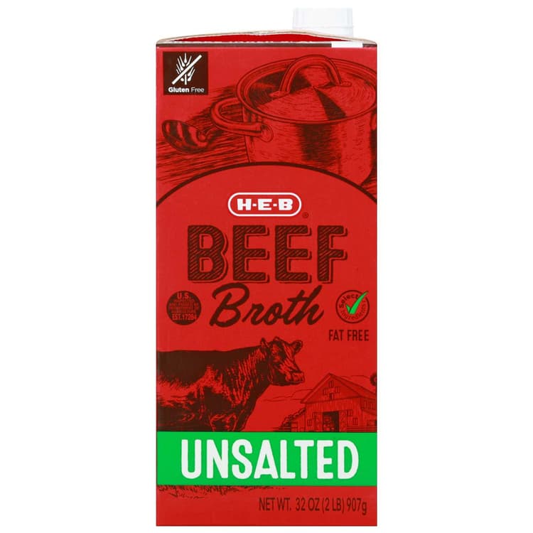 H-E-B Unsalted Beef Broth
