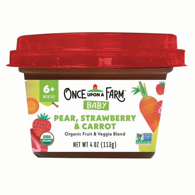 Once Upon A Farm Organic Baby Food - Pear Strawberry & Carrot