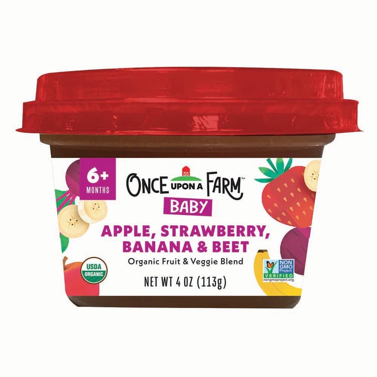 Once Upon A Farm Organic Baby Food - Apple Strawberry Banana & Beet