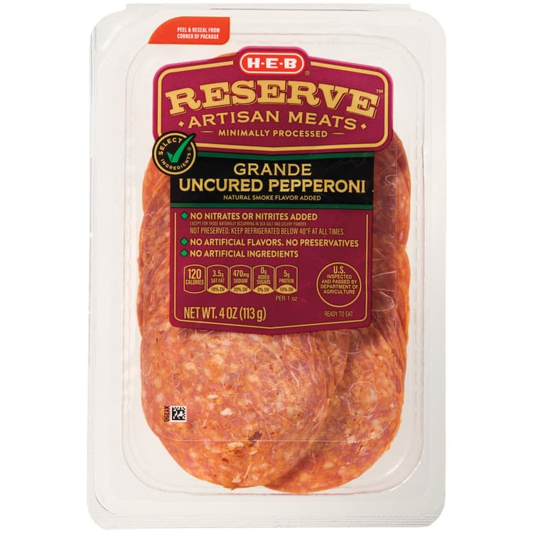 H-E-B Reserve Grande Uncured Pepperoni