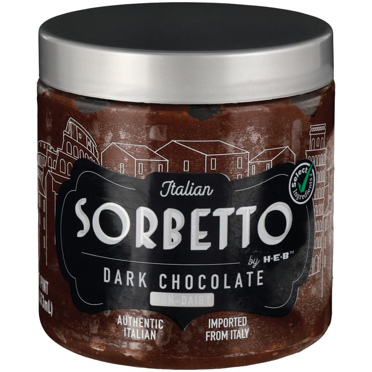 Italian Sorbetto By H-E-B Non-Dairy  Dessert - Dark Chocolate