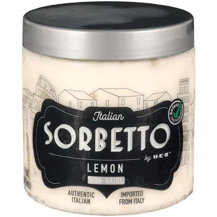 Italian Sorbetto By H-E-B Non-Dairy  Dessert - Lemon