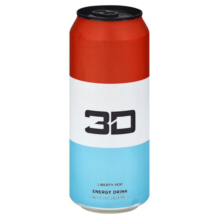 3D Liberty Pop Energy Drink