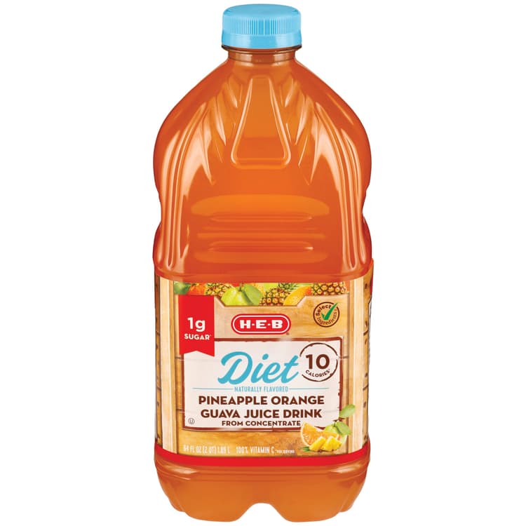 H-E-B Diet Pineapple Orange Guava Juice
