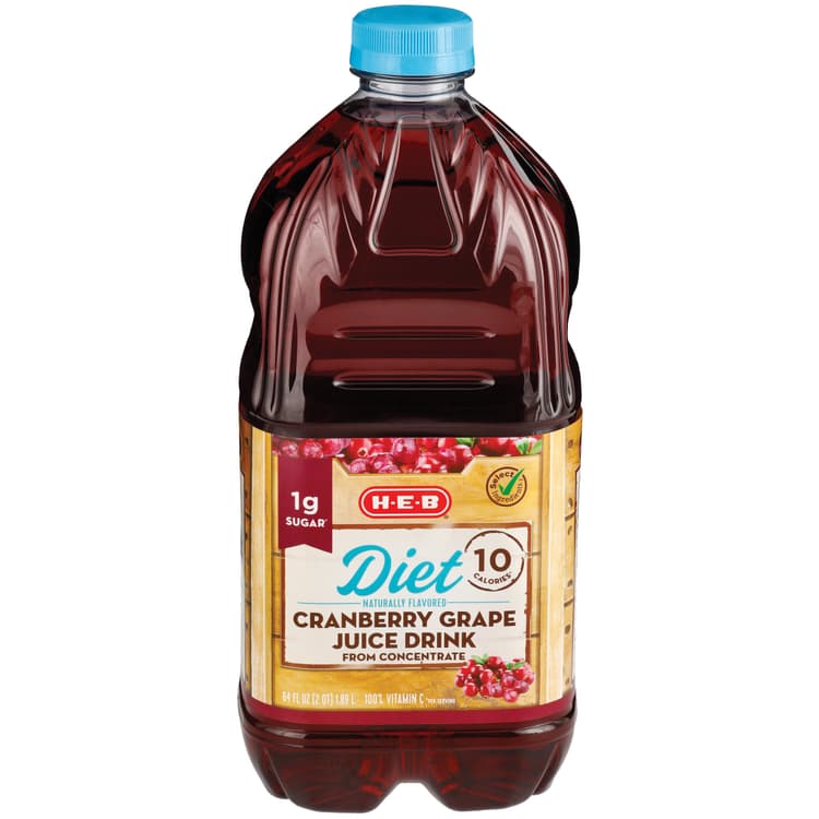 H-E-B Diet Cranberry Grape Juice Cocktail