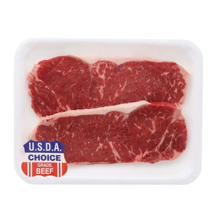 H-E-B Boneless Beef New York Strip Steaks, Thin Cut - Usda Choice