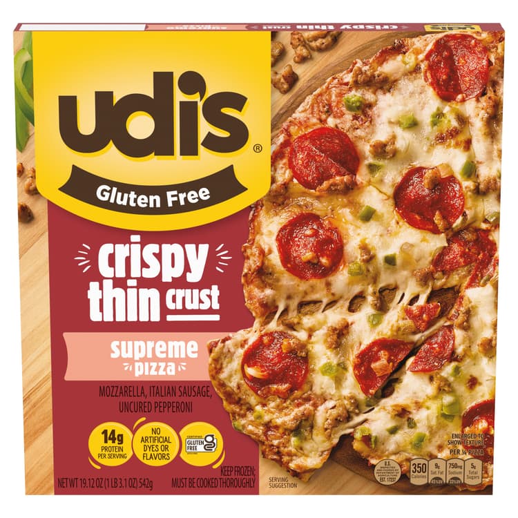 Udi'S Gluten Free Crispy Thin Crust Pizza Supreme