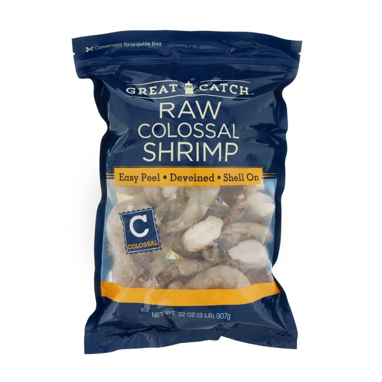 Great Catch  Easy Peel Deveined Colossal Raw Shrimp