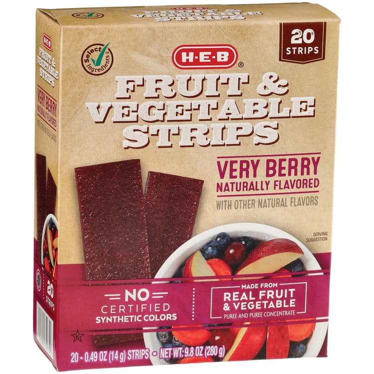 H-E-B Very Berry Fruit & Vegetable Strips