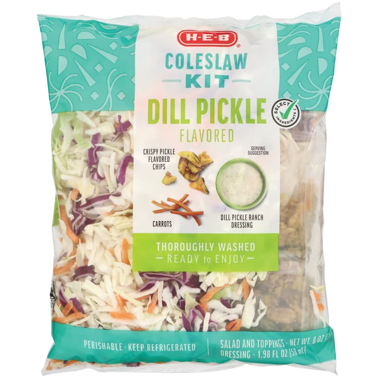 H-E-B Coleslaw Salad Kit - Dill Pickle