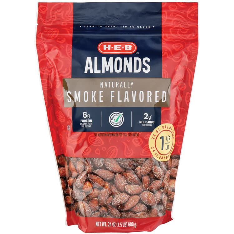 H-E-B Naturally Smoke Flavored Almonds