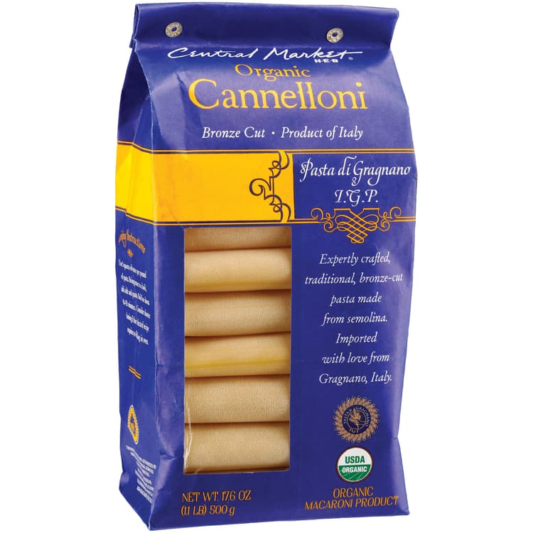 Central Market Organic Cannelloni Bronze Cut Pasta