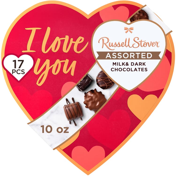 Russell Stover Assorted Chocolates I Love You Valentine'S Heart Gift