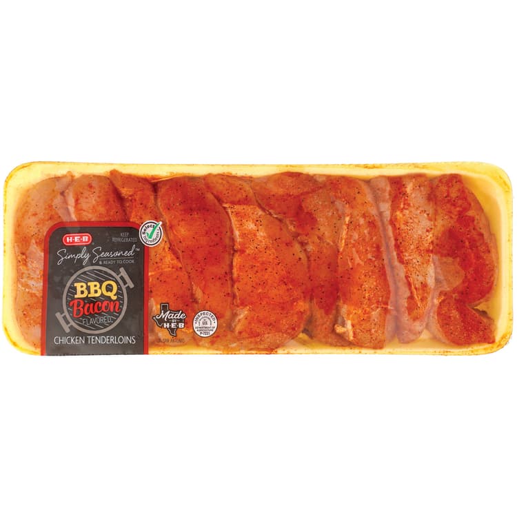 H-E-B Chicken Breast Tenderloins With Bbq Bacon Seasoning