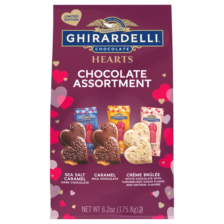 Ghirardelli Chocolate Assortment Hearts Valentine'S Candy