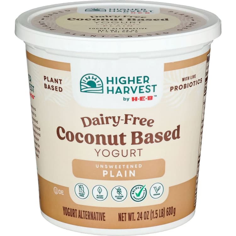 Higher Harvest By H-E-B Dairy-Free Coconut-Based Yogurt – Unsweetened Plain