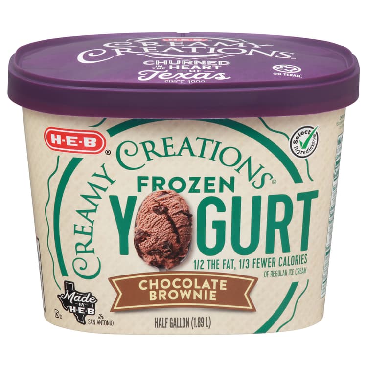 H-E-B Creamy Creations Chocolate Brownie  Yogurt