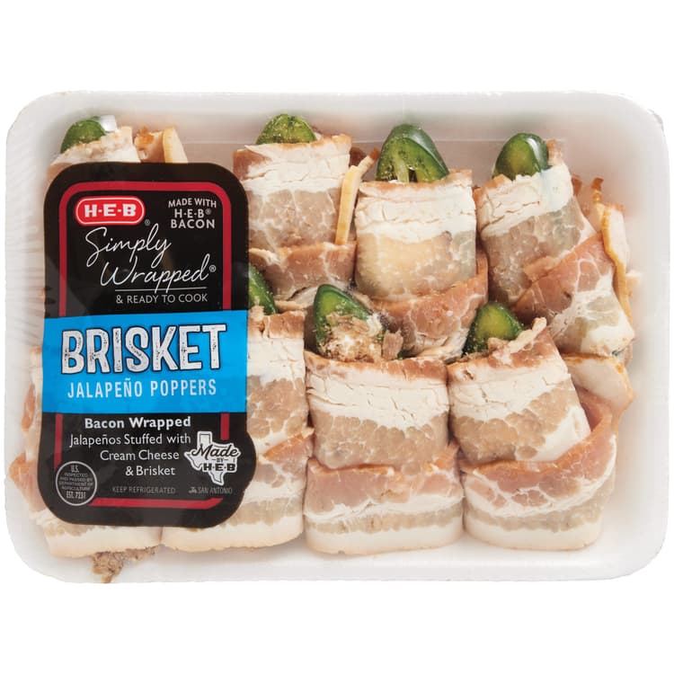 H-E-B Simply Wrapped Brisket Jalapeno Poppers