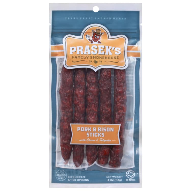 Prasek'S Dry Bison & Pork Sticks With Jalapeno & Cheese
